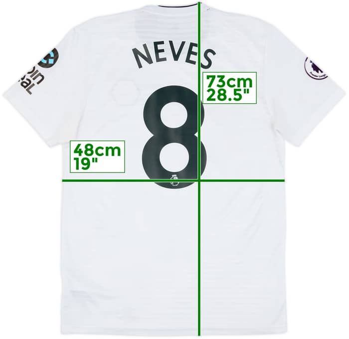 2018-19 Wolves Away Shirt Neves #8 - 9/10 - (M)