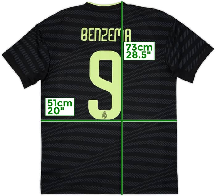 2022-23 Real Madrid Third Shirt Benzema #9 - 10/10 - (M)