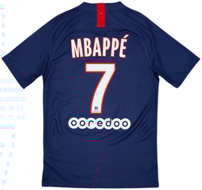2019-20 Paris Saint-Germain Home Shirt Mbappe #7 - 8/10 - (S)