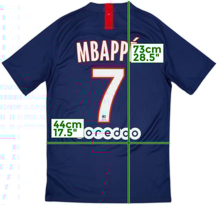 2019-20 Paris Saint-Germain Home Shirt Mbappe #7 - 8/10 - (S)