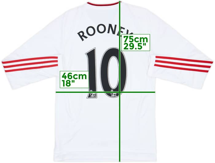 2015-16 Manchester United Away L/S Shirt Rooney #10 - 6/10 - (S)