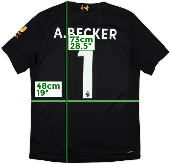 2019-20 Liverpool GK S/S Shirt A.Becker #1 - 8/10 - (M)