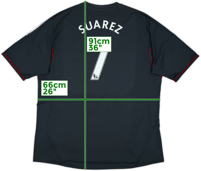 2011-12 Liverpool Away Shirt Suarez #7 - 9/10 - (3XL)