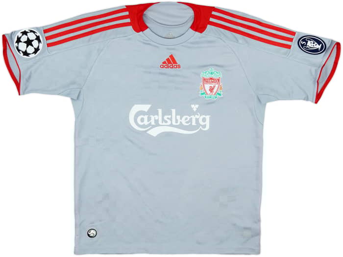 2008-09 Liverpool Away Shirt Gerrard #8 - 8/10 - (XL.Boys)