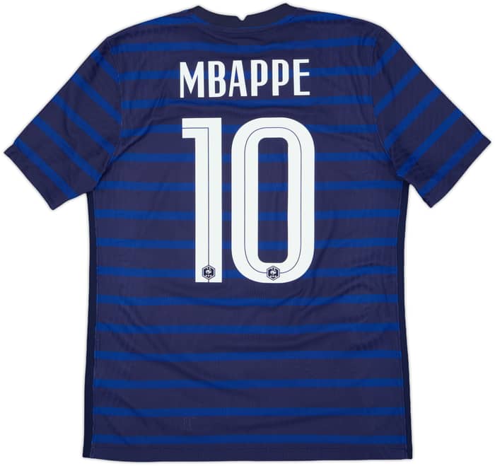 2020-21 France Authentic Home Shirt Mbappe #10 - 10/10 - (M)