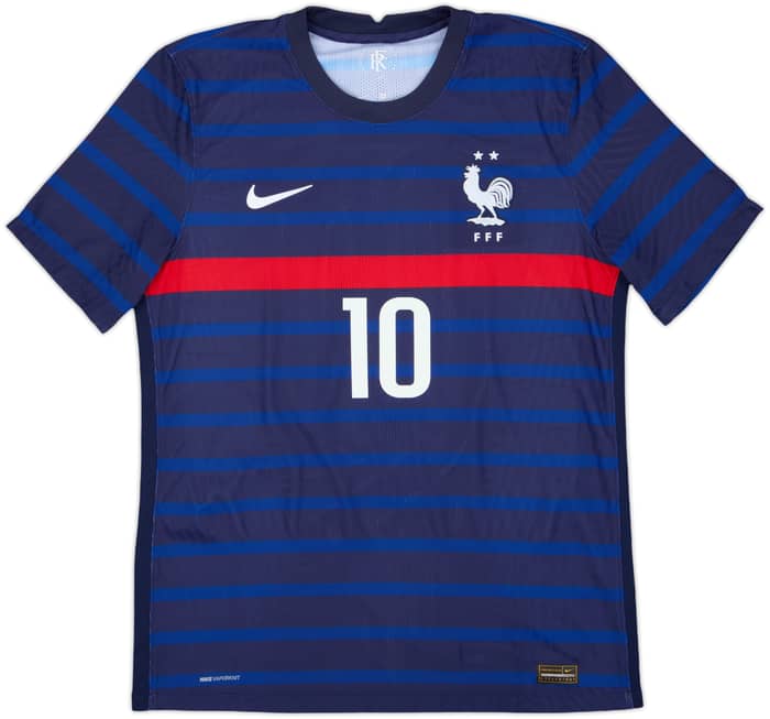 2020-21 France Authentic Home Shirt Mbappe #10 - 10/10 - (M)