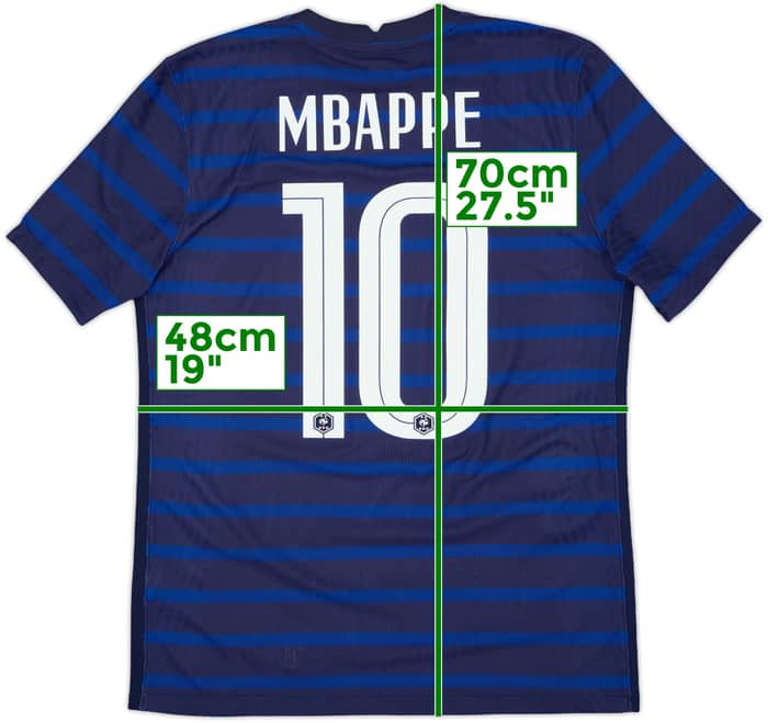 2020-21 France Authentic Home Shirt Mbappe #10 - 10/10 - (M)