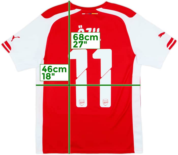2014-15 Arsenal Home Shirt Ozil #11 - 8/10 - (S)
