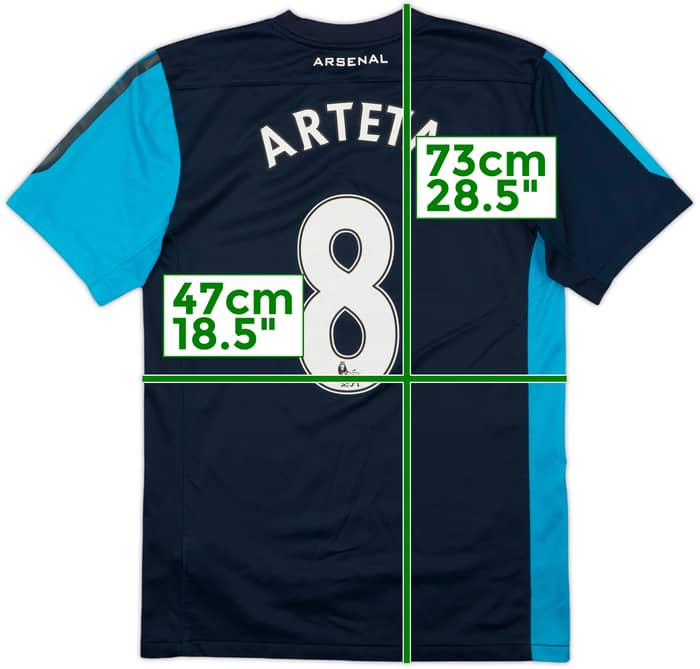 2011-12 Arsenal Away Shirt Arteta #8 - 6/10 - (S)
