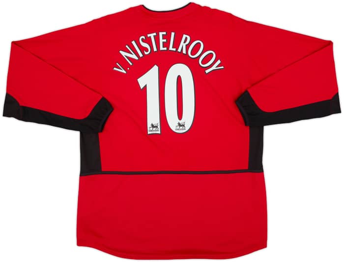 2002-04 Manchester United Home L/S Shirt v. Nistelrooy #10 - 9/10 - (XL)
