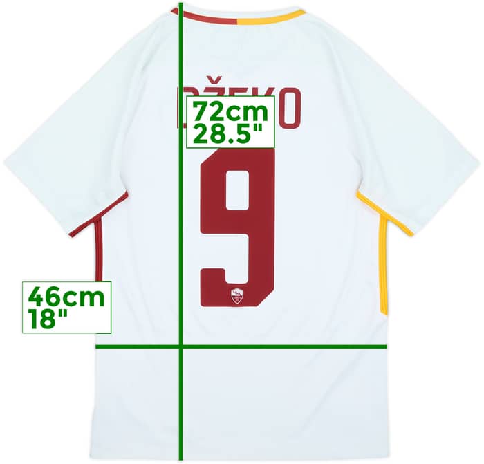 2017-18 Roma Away Shirt Dzeko #9 - 8/10 - (S)
