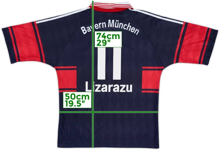 1997-99 Bayern Munich Home Shirt Lizarazu #11 - 9/10 - (XL)