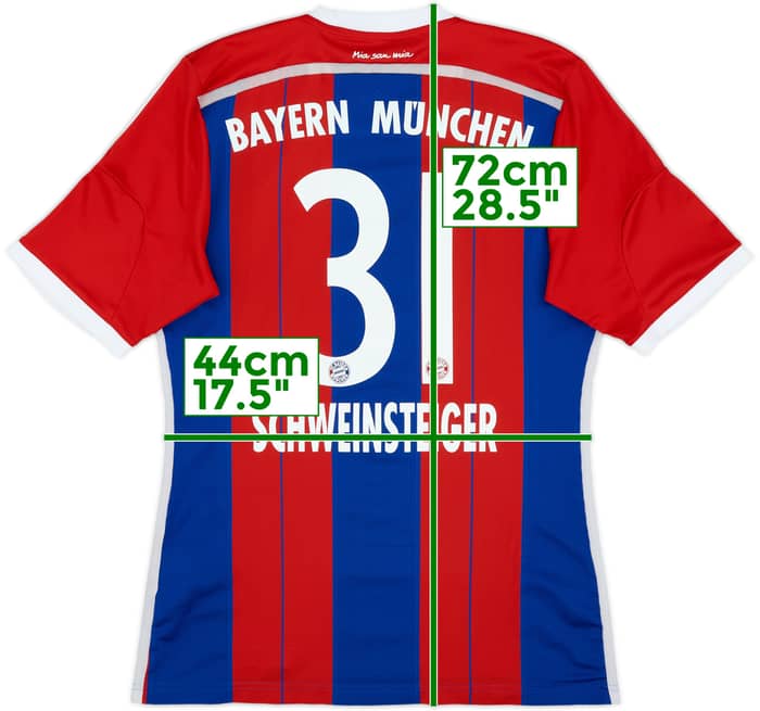 2014-15 Bayern Munich Home Shirt Schweinsteiger #31 - 8/10 - (M)