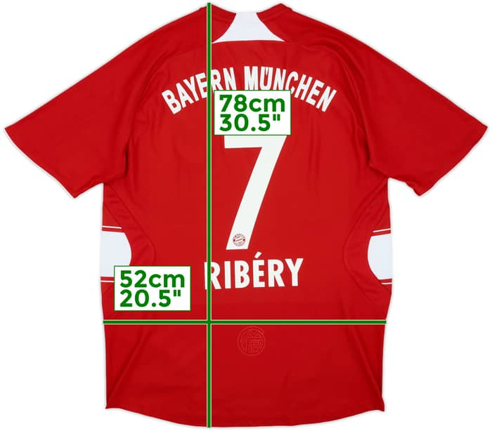 2007-08 Bayern Munich Home Shirt Ribery #7 - 6/10 - (M)