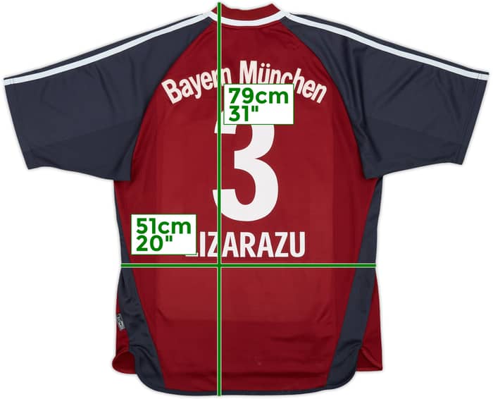 2001-02 Bayern Munich Home Shirt Lizarazu #3 - 7/10 - (M)