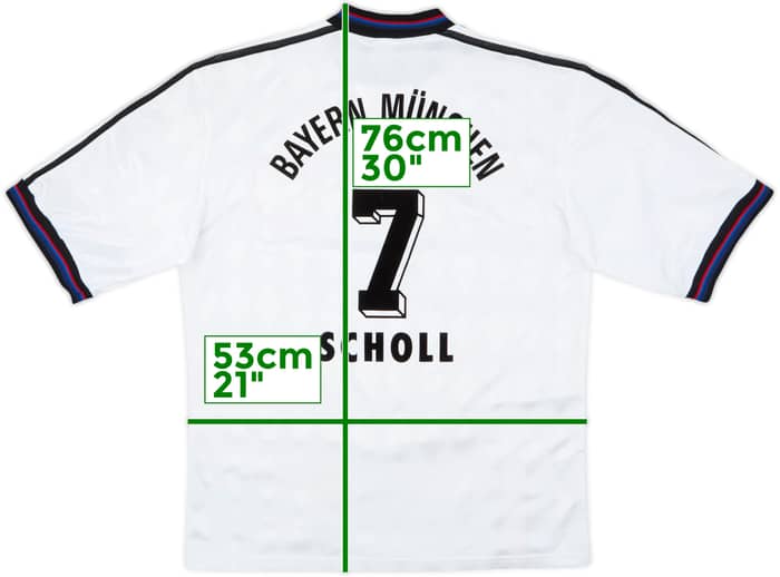 1996-98 Bayern Munich Away Shirt Scholl #7 - 8/10 - (L)