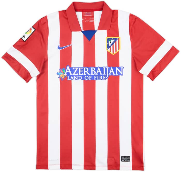 2013-14 Atletico Madrid Home Shirt David Villa #9 - 8/10 - (S)