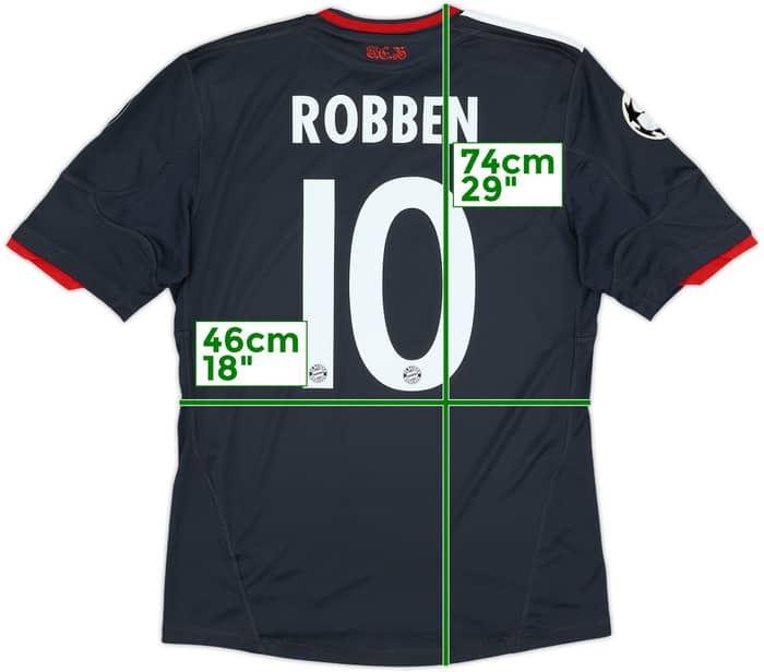 2010-11 Bayern Munich Third Shirt Robben #10 - 8/10 - (S)