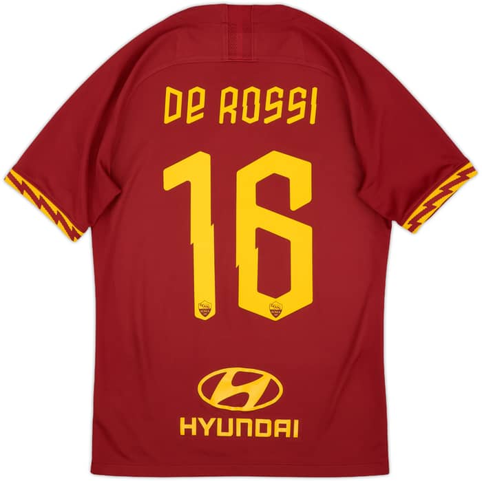2019-20 Roma Home Shirt De Rossi #16 - 8/10 - (S)