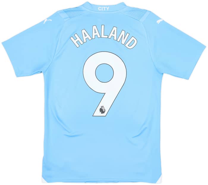 2023-24 Manchester City Home Shirt Haaland #9 - 8/10 - (S)