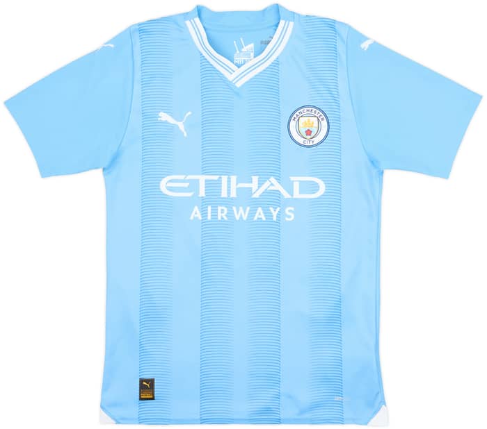2023-24 Manchester City Home Shirt Haaland #9 - 8/10 - (S)