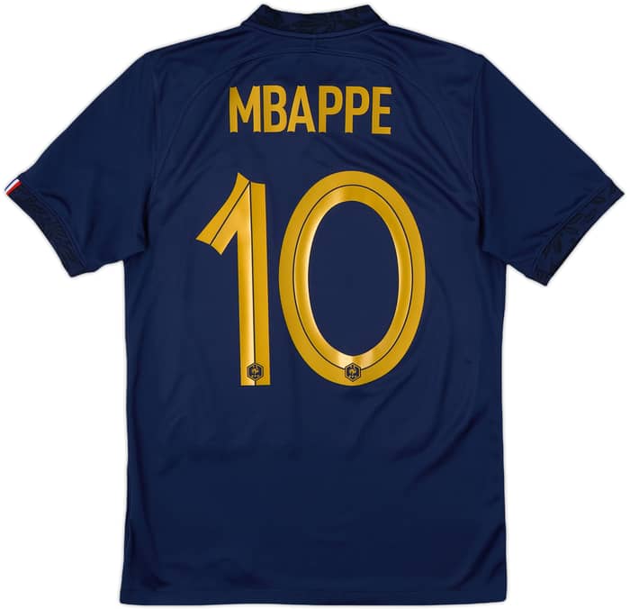 2022-23 France Home Shirt Mbappe #10 - 8/10 - (S)