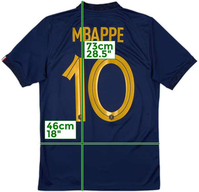 2022-23 France Home Shirt Mbappe #10 - 8/10 - (S)