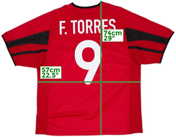 2001-02 Atletico Madrid Away Shirt F.Torres #9 - 10/10 - (L)