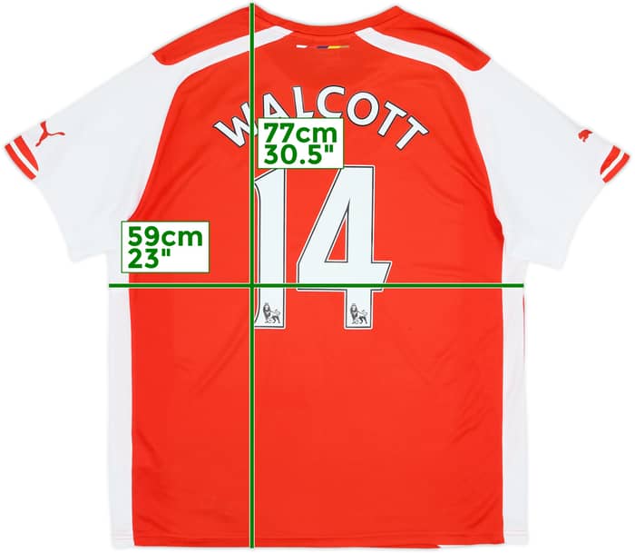 2014-15 Arsenal Home Shirt Walcott #14 - 7/10 - (XL)