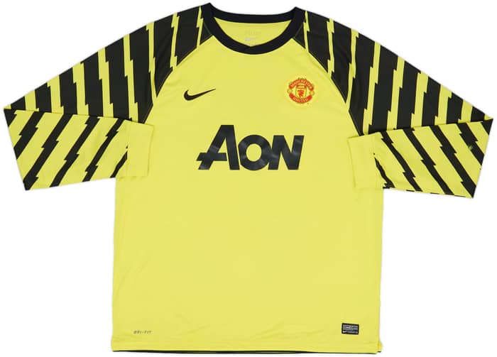 2010-11 Manchester United Yellow GK Shirt Van Der Sar #1 - 7/10 - (XL)