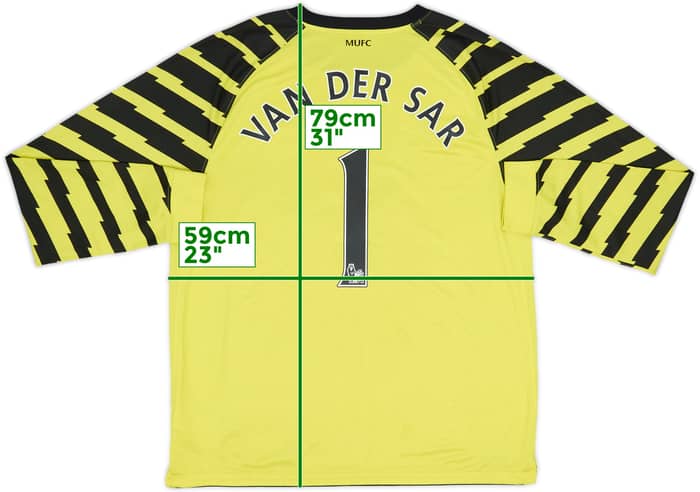 2010-11 Manchester United Yellow GK Shirt Van Der Sar #1 - 7/10 - (XL)