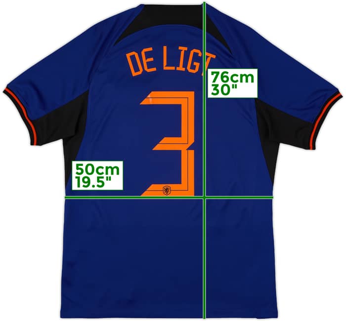 2022-23 Netherlands Away Shirt De Ligt #3 - 8/10 - (M)