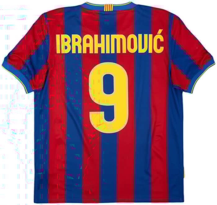 2009-10 Barcelona Home Shirt Ibrahimovic #9 - 5/10 - (M)