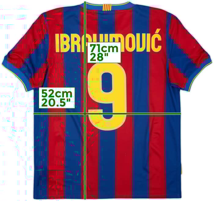 2009-10 Barcelona Home Shirt Ibrahimovic #9 - 5/10 - (M)