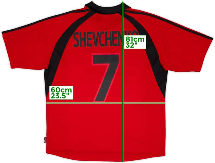2001-02 AC Milan Third Shirt Shevchenko #7 - 6/10 - (XL)