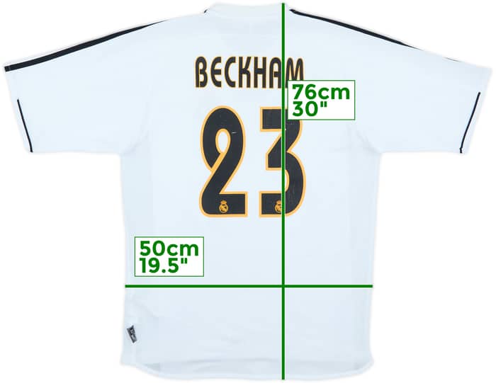 2003-04 Real Madrid Home Shirt Beckham #23 - 6/10 - (M)