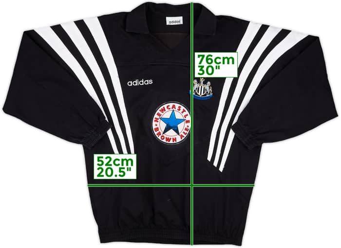 1995-97 Newcastle United adidas Drill Top - 8/10 - (M)