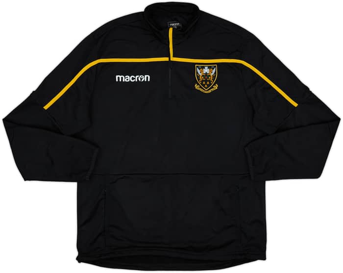 2016-17 Northampton Saints Macron 1/4 Zip Drill Top - 8/10 - (XXL)