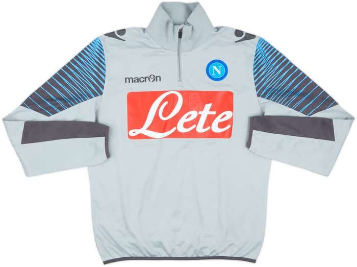 2014-15 Napoli Macron 1/4 Zip Training Top - 6/10 - (S)