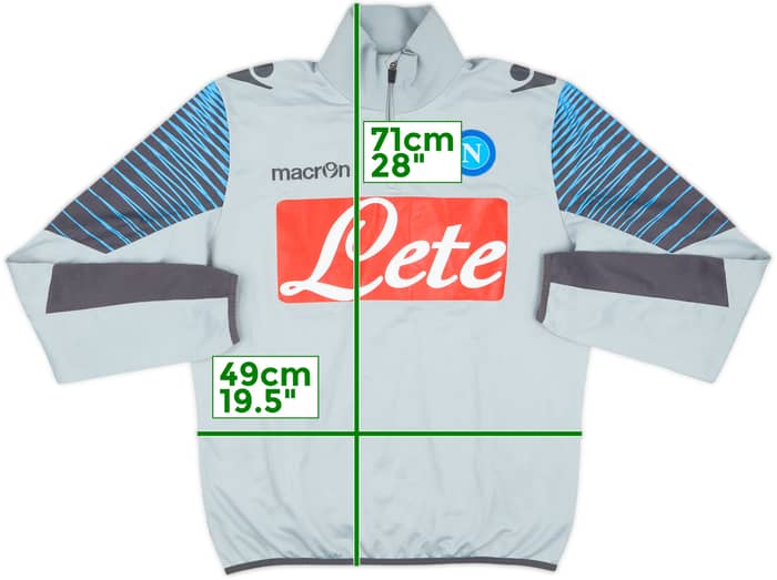 2014-15 Napoli Macron 1/4 Zip Training Top - 6/10 - (S)