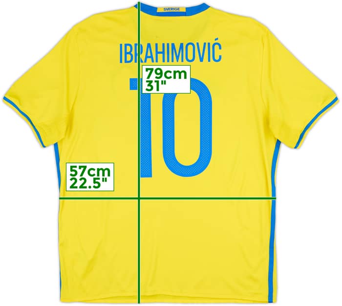2016-17 Sweden Home Shirt Ibrahimovic #10 - 8/10 - (XL)
