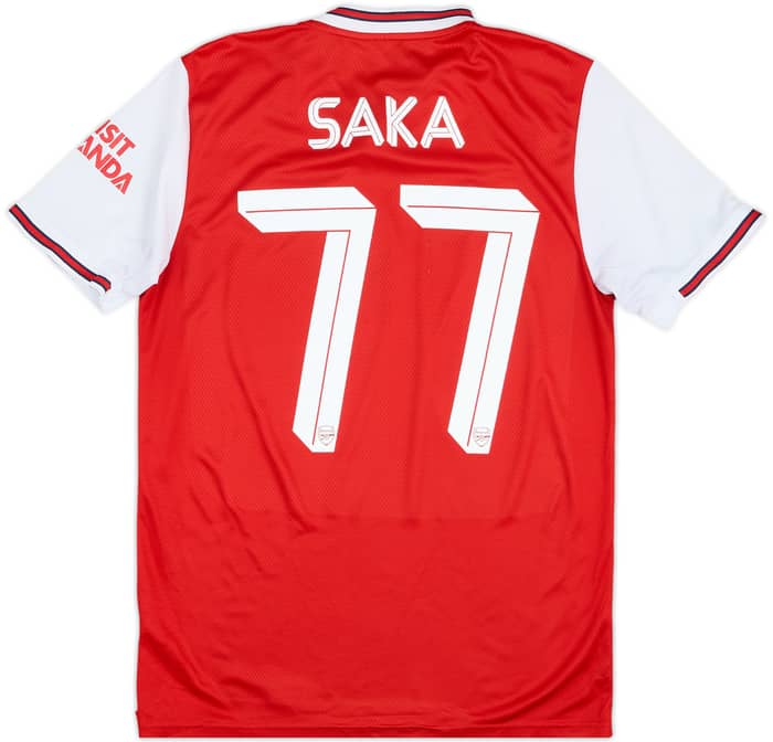 2019-20 Arsenal Home Shirt Saka #77 - 7/10 - (M)