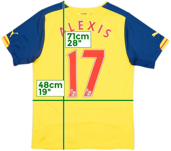 2014-15 Arsenal Away Shirt Alexis #17 - 8/10 - (S)