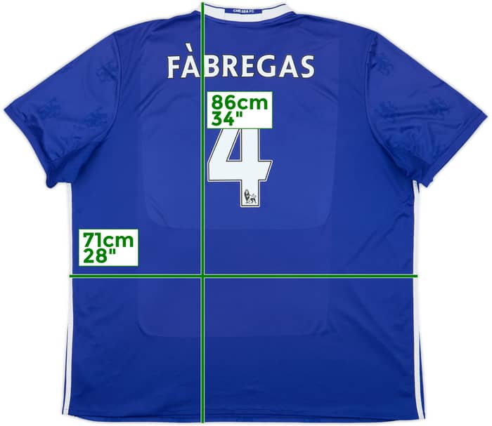 2016-17 Chelsea Home Shirt Fabregas #4 - 7/10 - (3XL)
