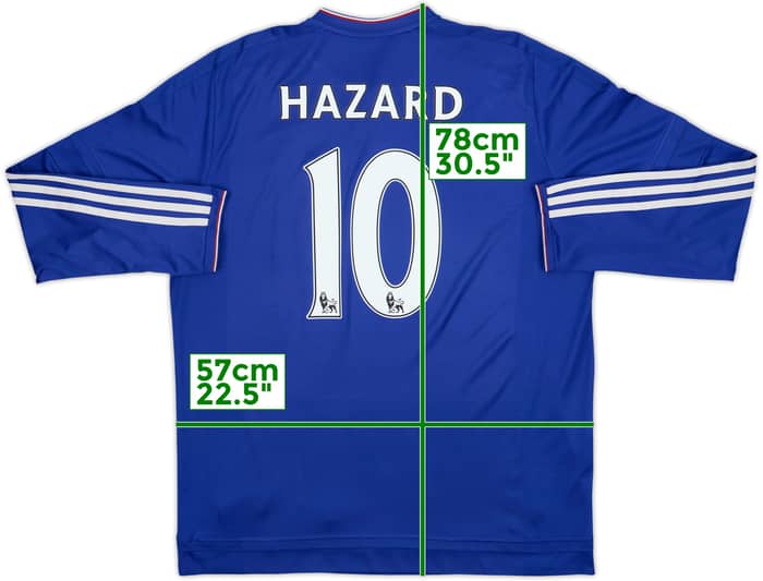 2015-16 Chelsea Home L/S Shirt Hazard #10 - 6/10 - (XL)