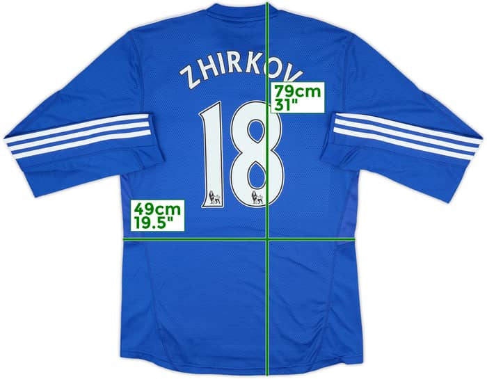 2009-10 Chelsea Home L/S Shirt Zhirkov #18 - 8/10 - (M)