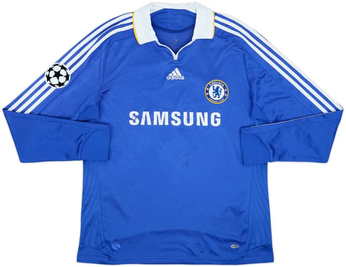 2008-09 Chelsea Home L/S Shirt Drogba #11 - 5/10 - (L)