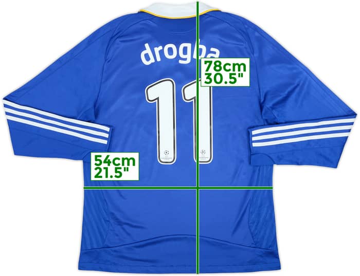 2008-09 Chelsea Home L/S Shirt Drogba #11 - 5/10 - (L)