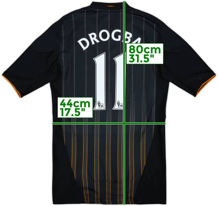 2010-11 Chelsea Player Issue TechFit Away Shirt Drogba #11 - 6/10 - (L)