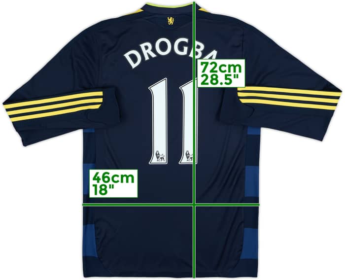2009-10 Chelsea Player Issue Away L/S Shirt Drogba #11 - 8/10 - (S)